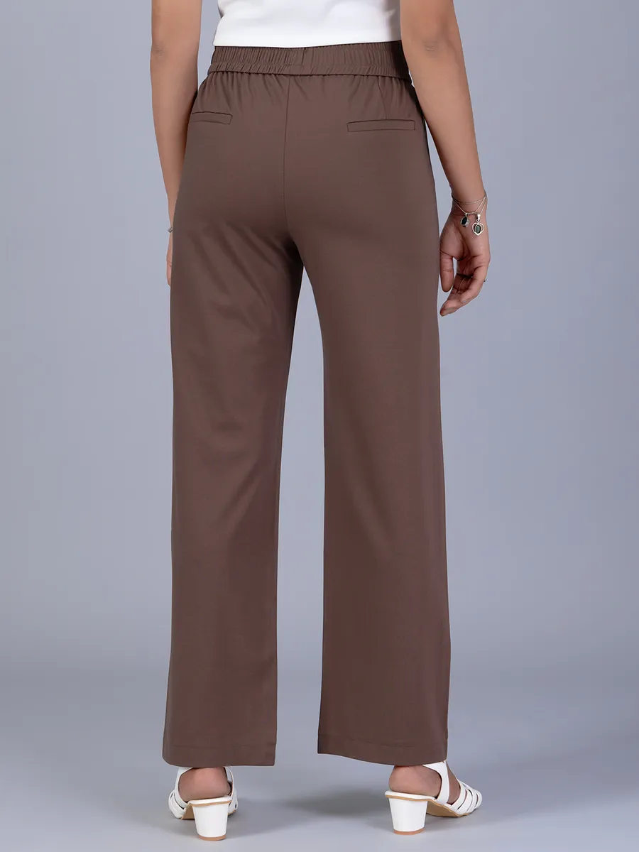 BOOM cotton brown pant for women