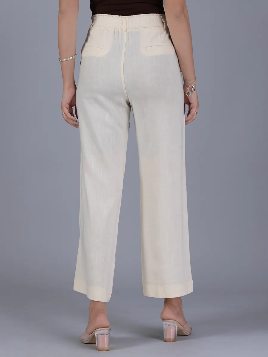 BOOM cotton cream pant for women