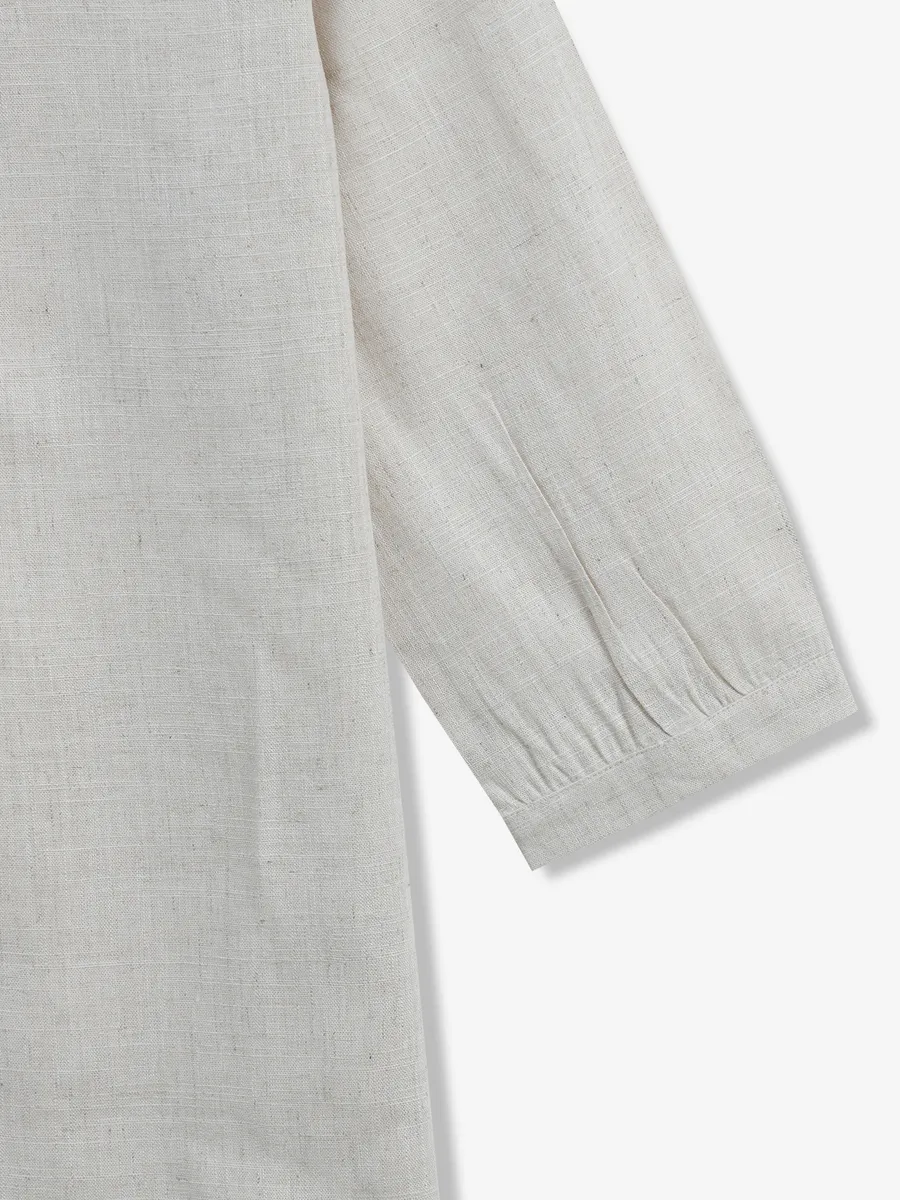 BOOM plain beige cotton top