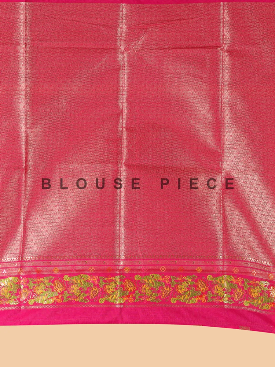 Brown silk saree with red contrast border