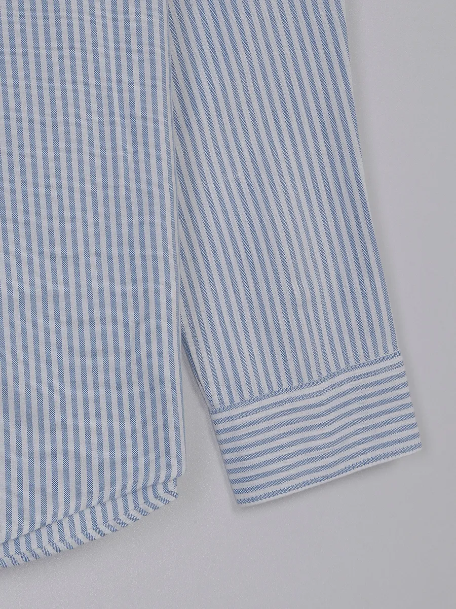 Celio stripe cotton blue shirt in regular fit