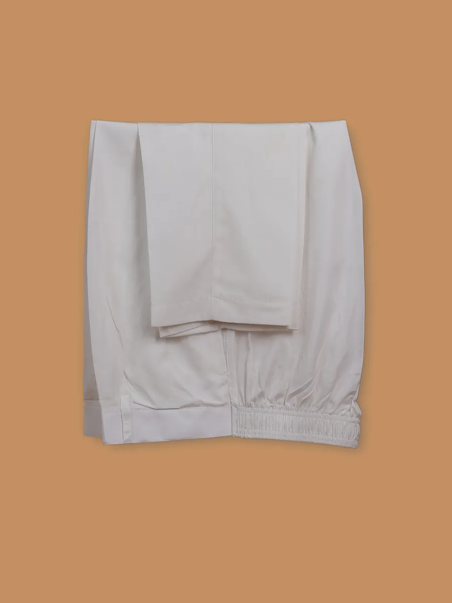 Charming off white cotton kurta suit for men