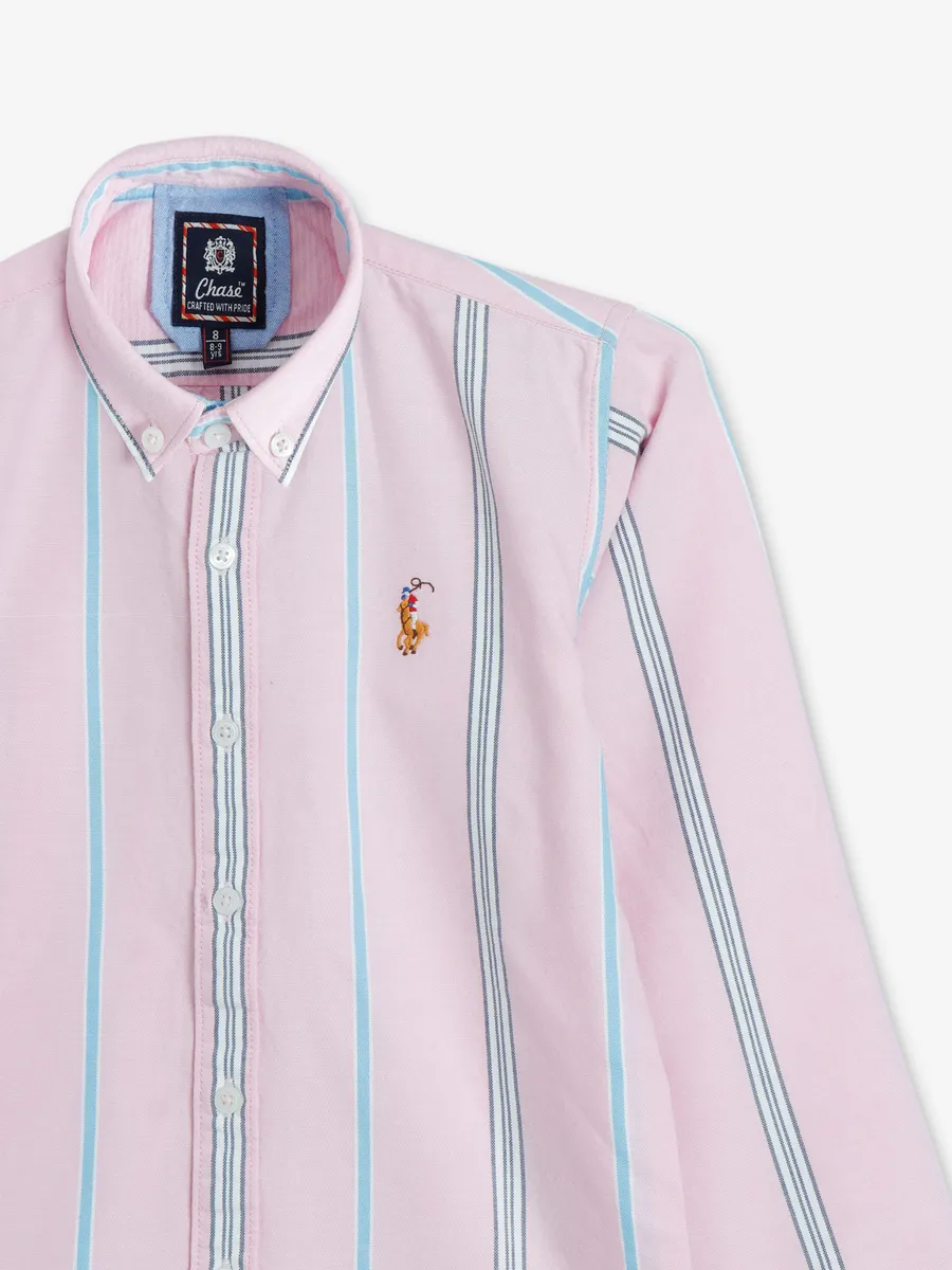 Chase baby pink stripe shirt