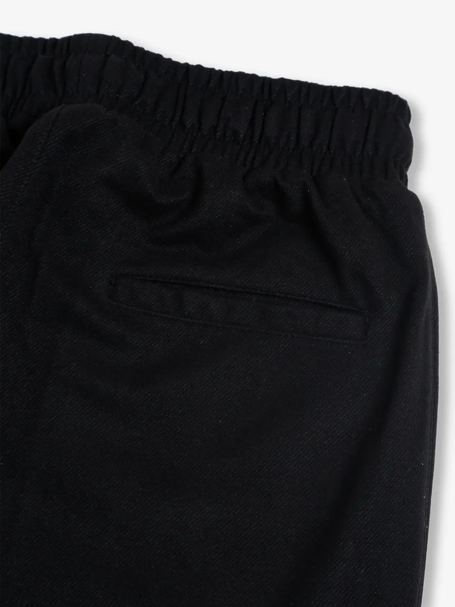 Chopstick cotton black track pant