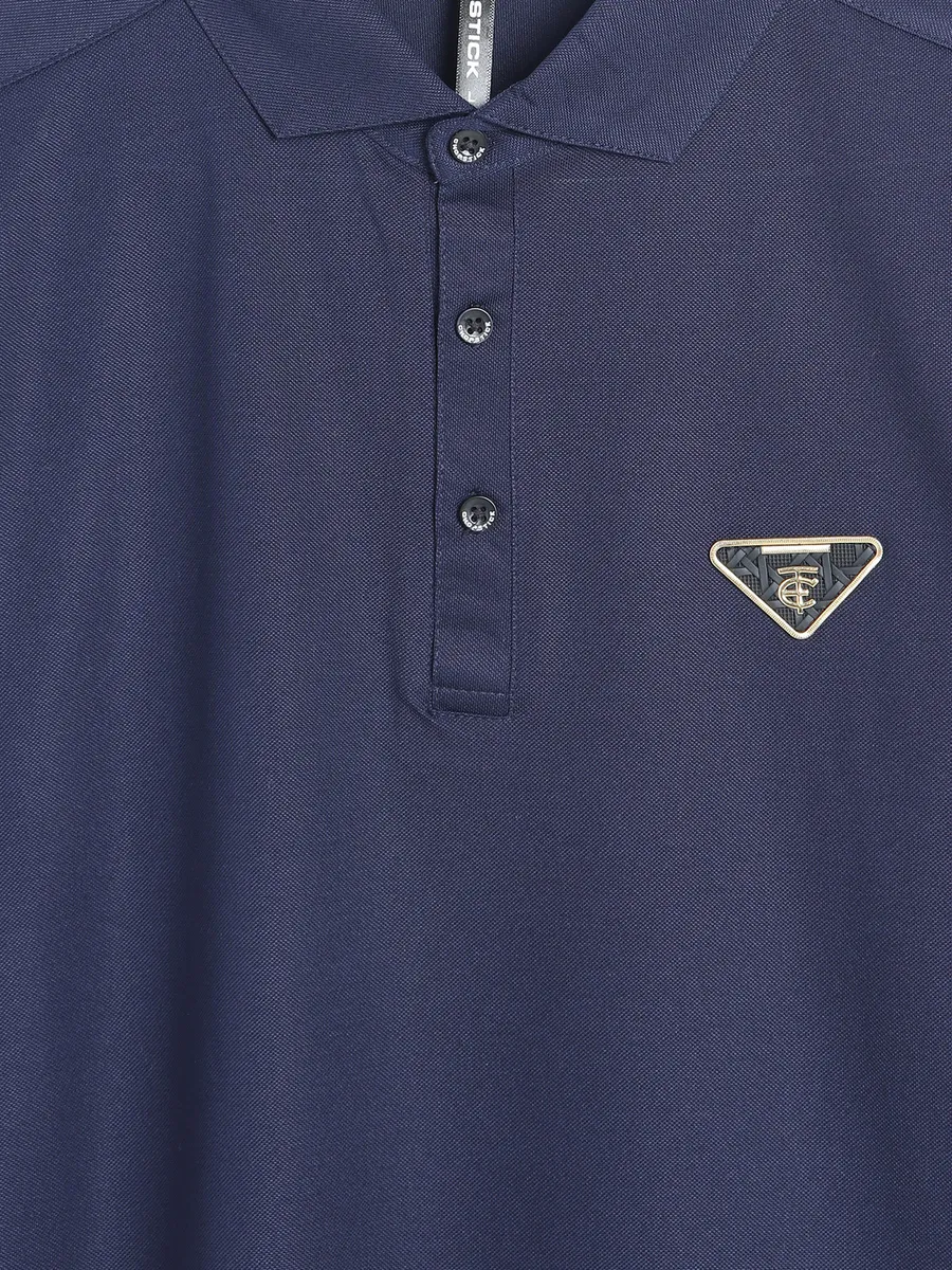 Chopstick cotton navy plian t-shirt