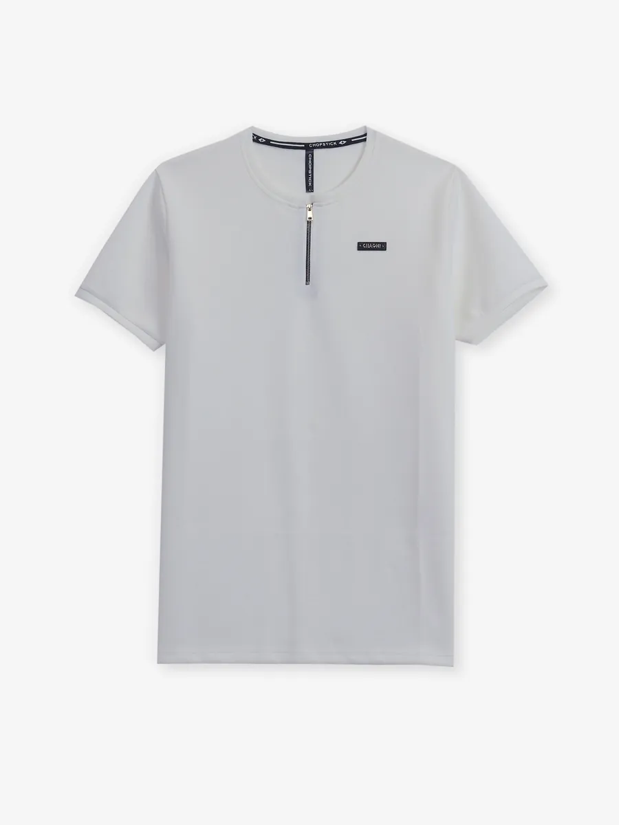 CHOPSTICK cotton white plain t-shirt