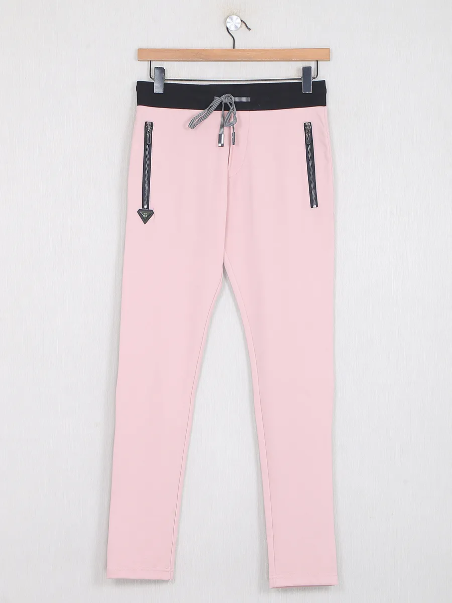 Chopstick crepe pink night track pant