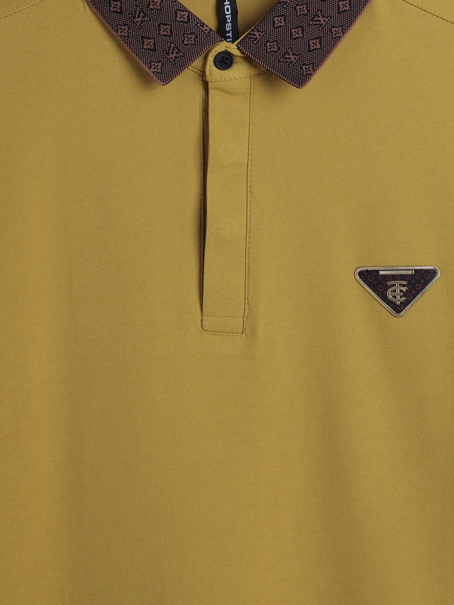 CHOPSTICK musterd yellow cotton t-shirt