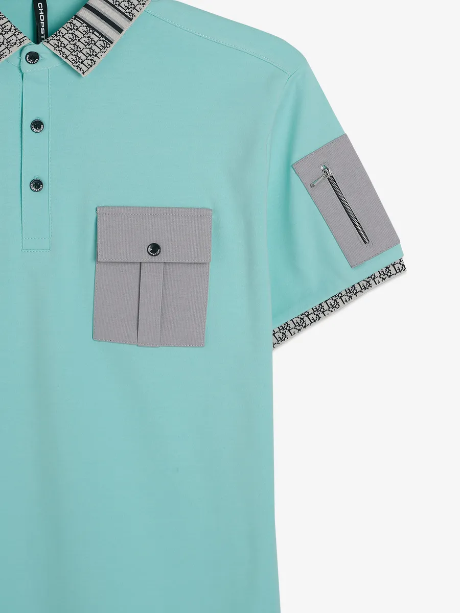 Chopstick plain mint green t-shirt