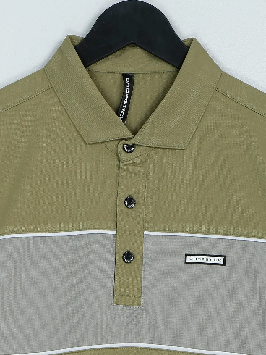 Chopstick slim fit olive t shirt