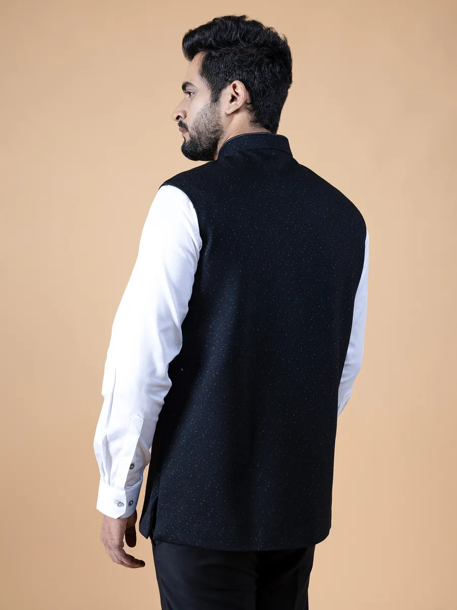 Claasic black silk waistcoat