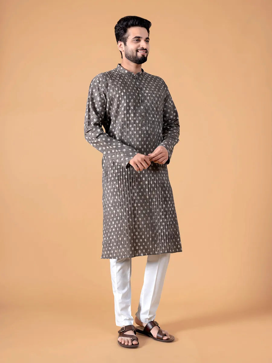 Classic brown cotton kurta suit