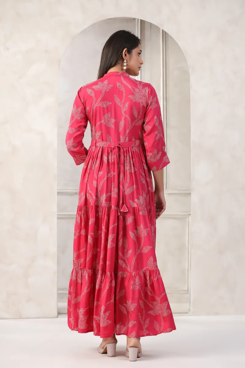 Classic cotton printed red kurti