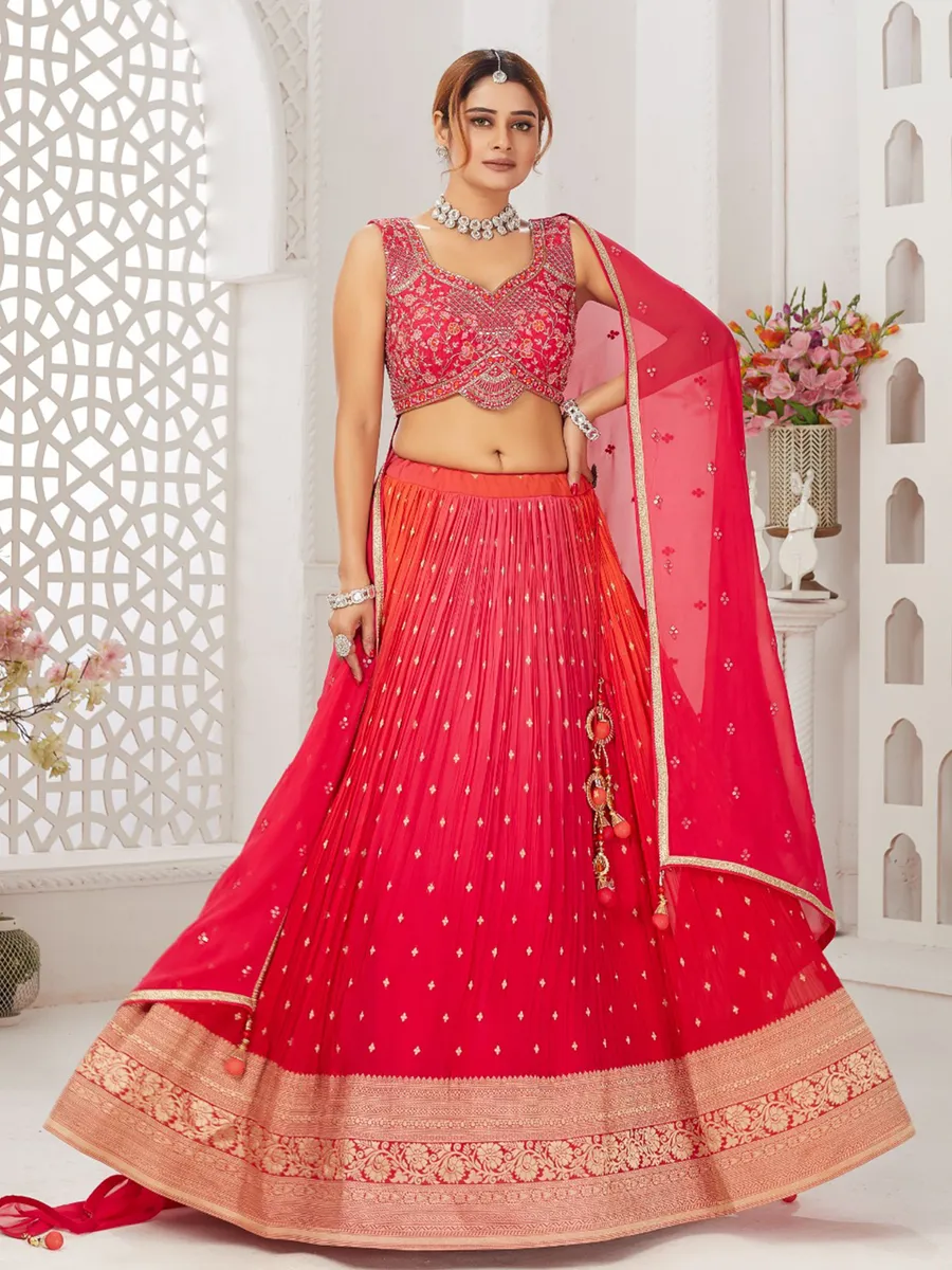 Classic magenta lehenga choli for wedding