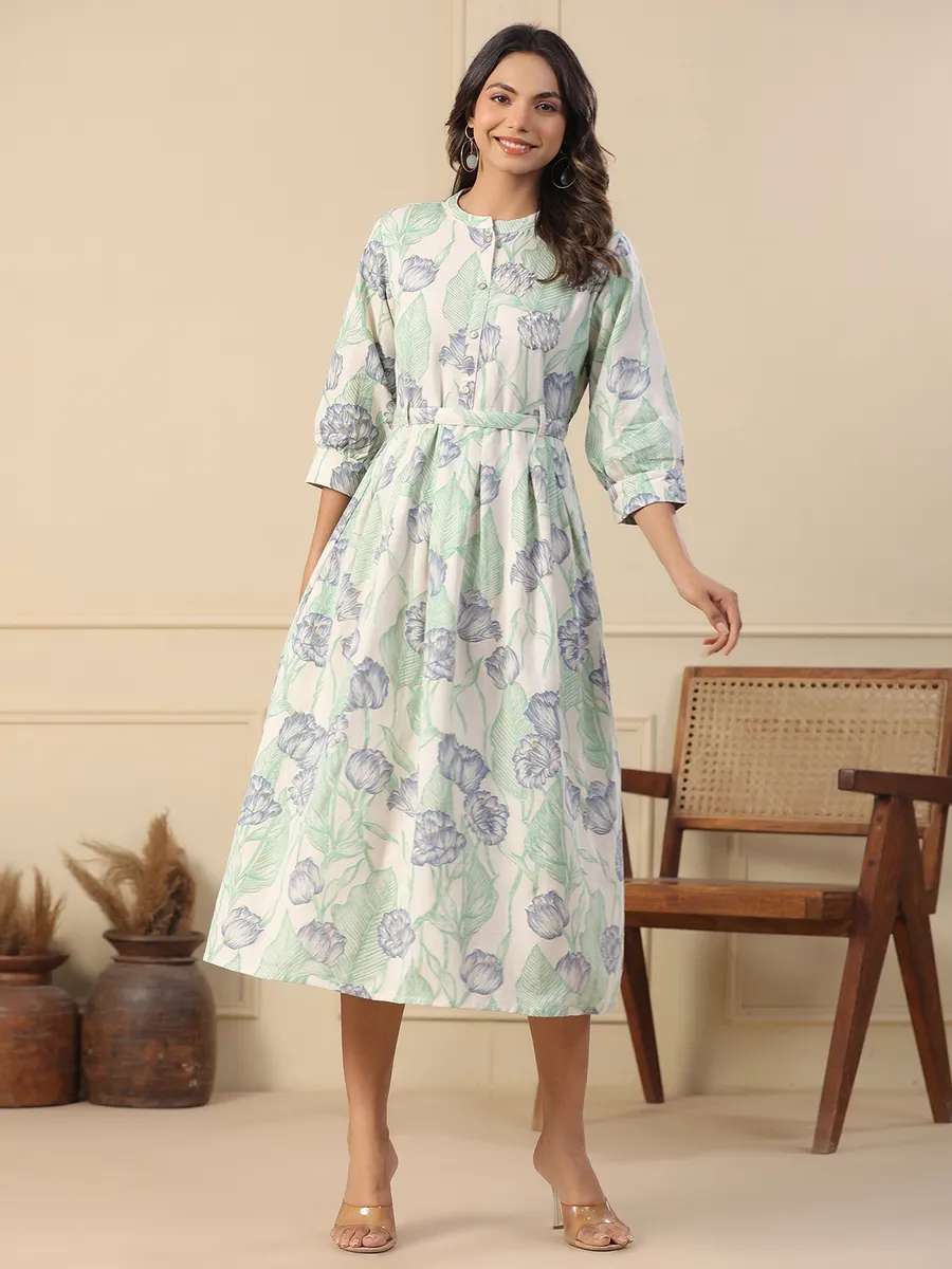 Classy light green printed kurti