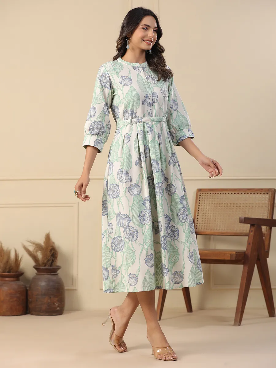 Classy light green printed kurti