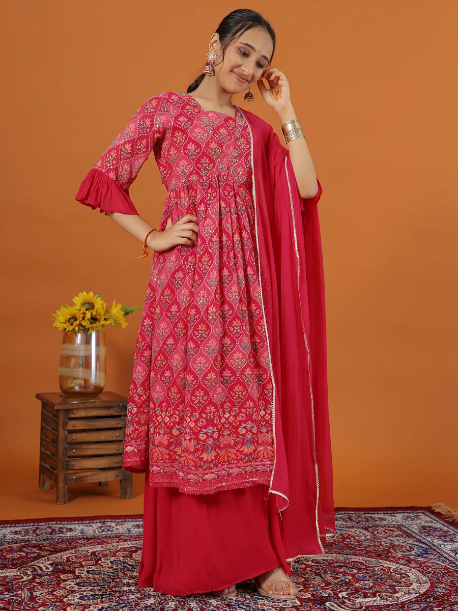 Classy rani color georgette palazzo set