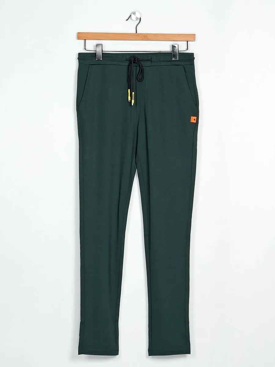 Cookyss bottle green cotton track pant