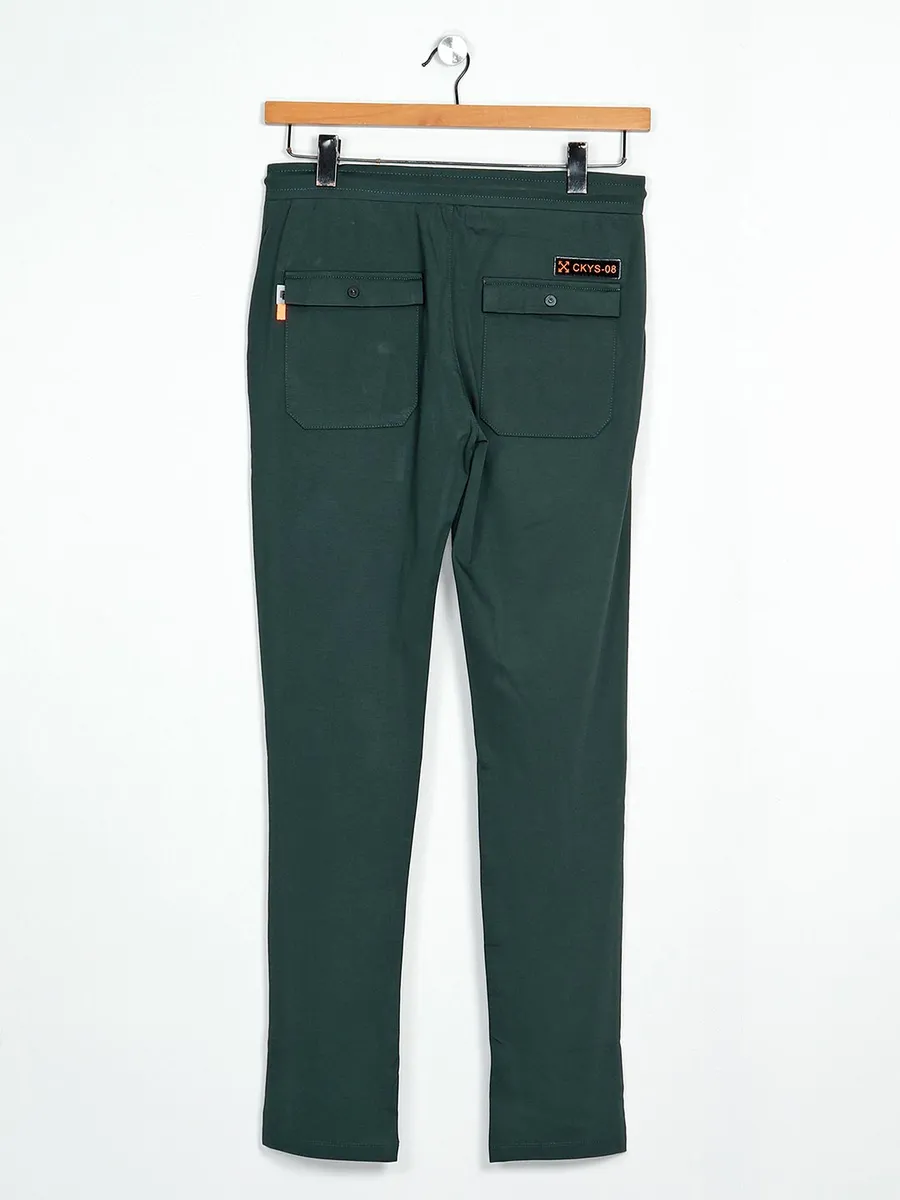 Cookyss bottle green cotton track pant