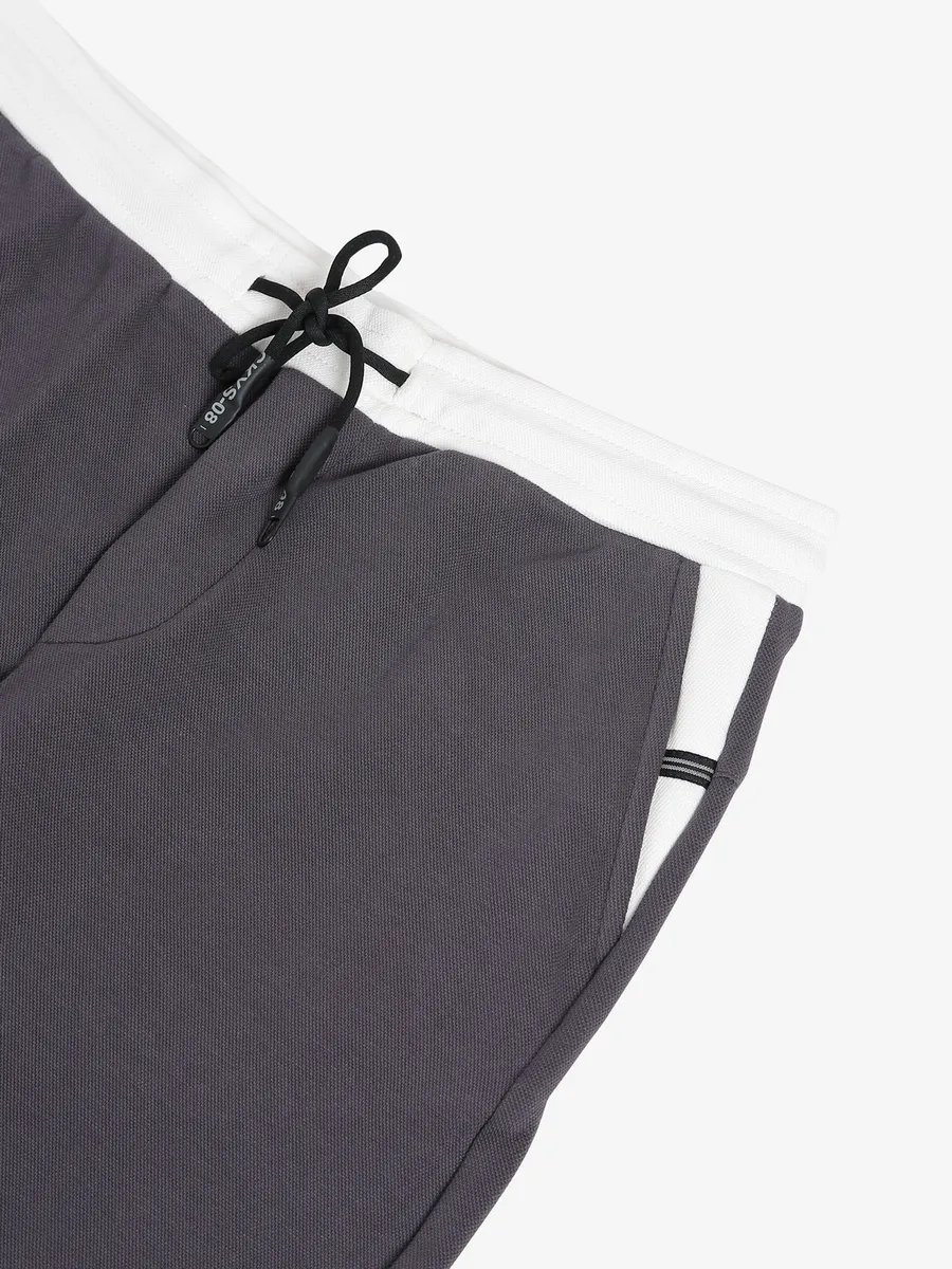 Cookyss grey cotton solid track pant