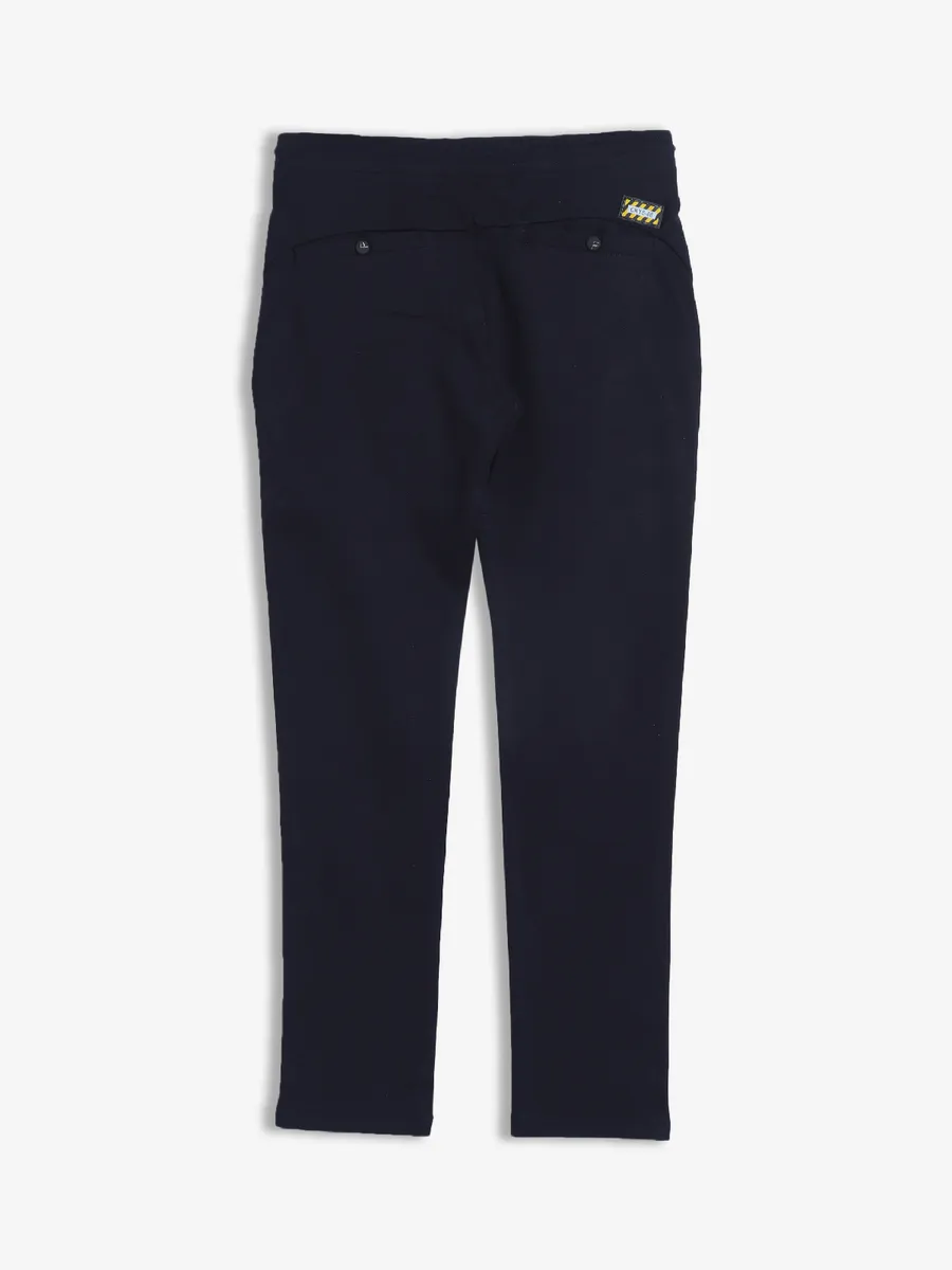 Cookyss navy plain cotton track pant