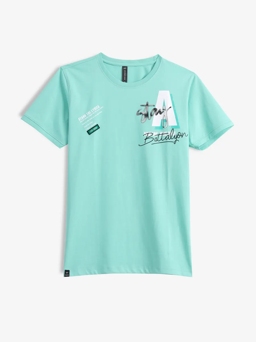 COOKYSS printed mint green t-shirt