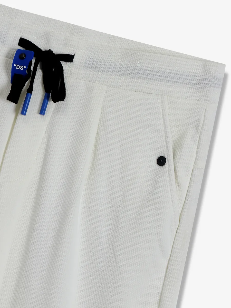 COOKYSS white solid cotton track pant