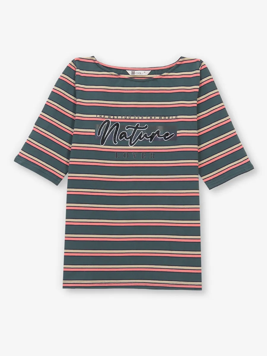 COOL dark grey stripe silk top