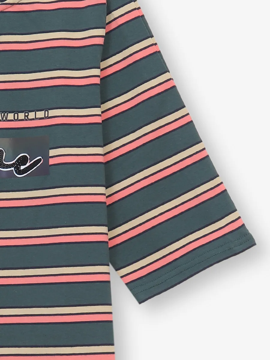 COOL dark grey stripe silk top