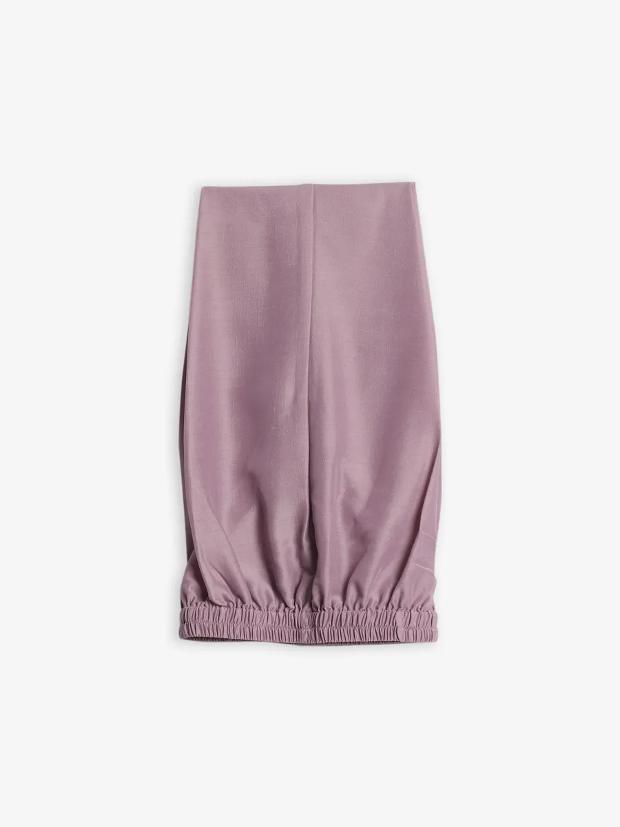 Cream and purple silk printed waistcoat set