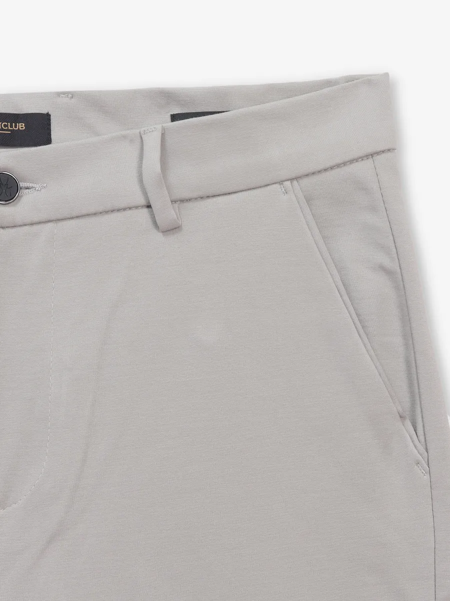 CRIMOUNE CLUB solid light grey cotton trouser