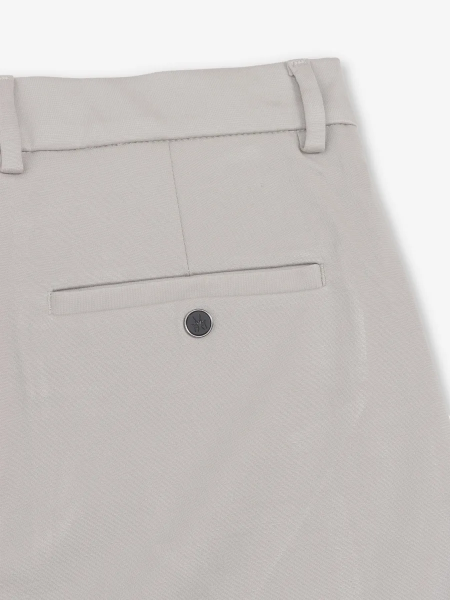 CRIMOUNE CLUB solid light grey cotton trouser