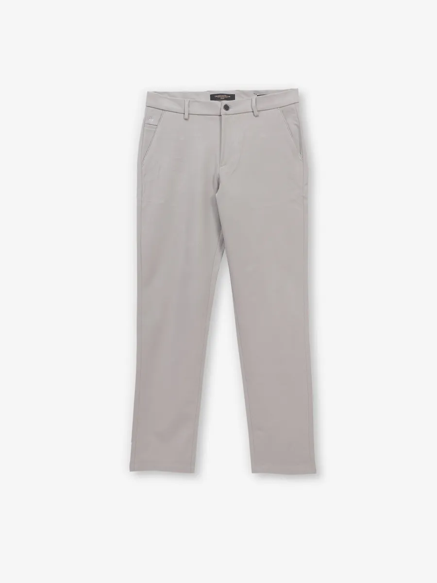 CRIMOUNE CLUB solid light grey cotton trouser