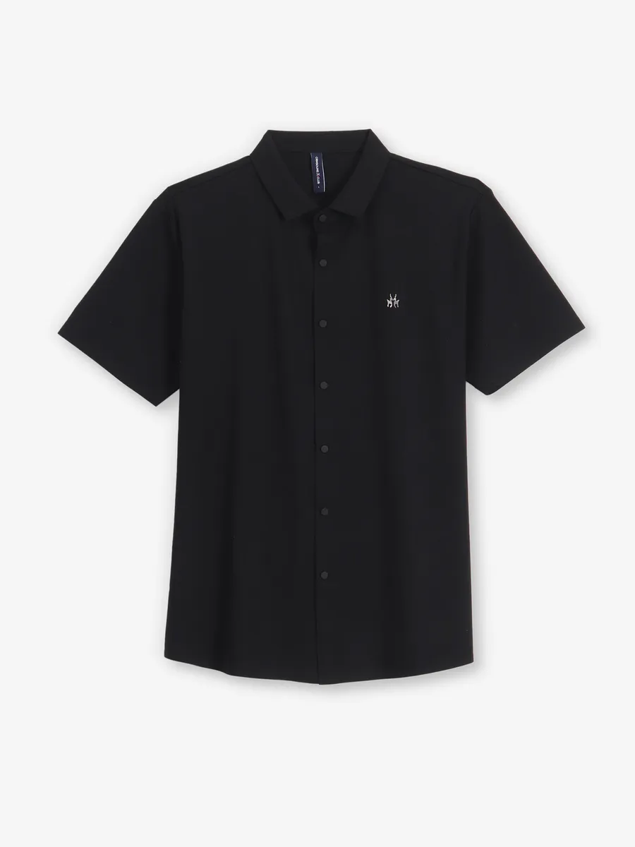 CRIMSOUNE CLUB black cotton shirt