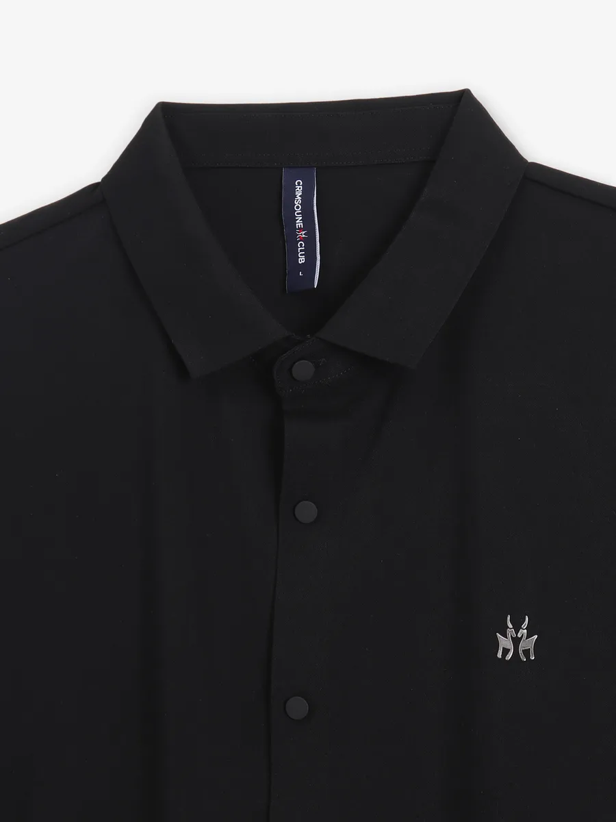 CRIMSOUNE CLUB black cotton shirt