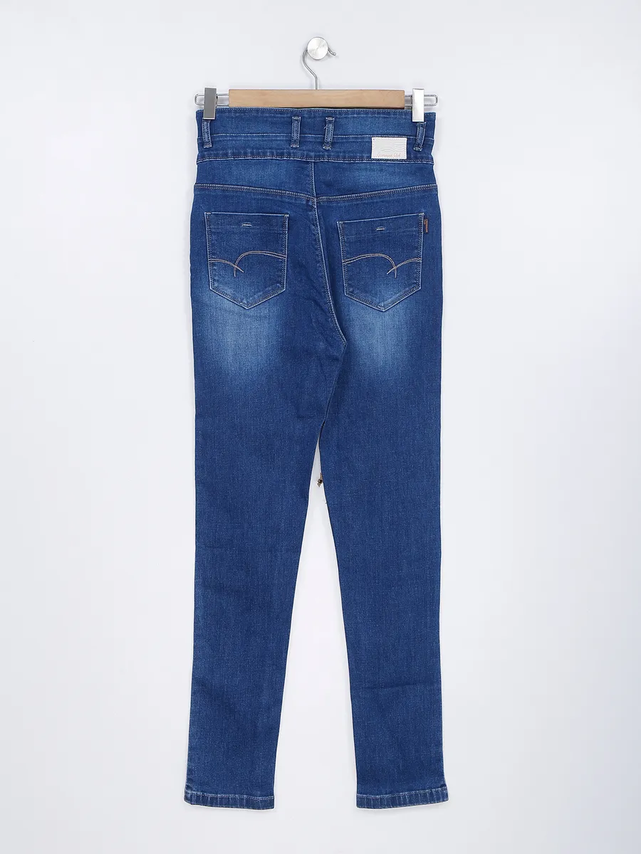 Crimsoune Club blue high waist washed jeans