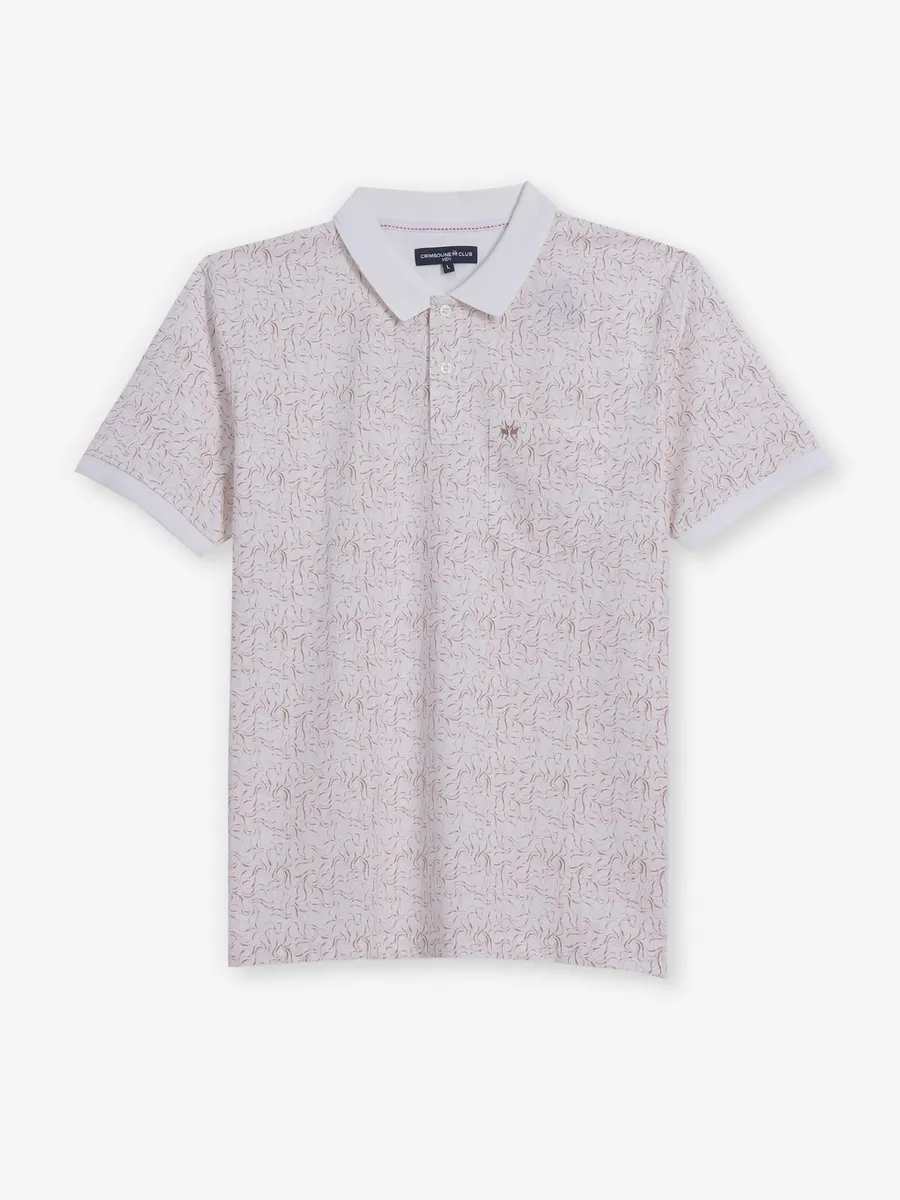 CRIMSOUNE CLUB cream cotton t-shirt for men