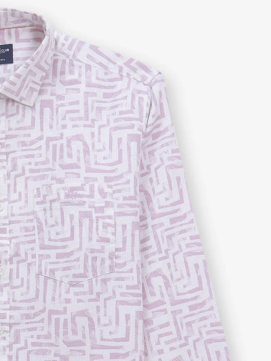 CRIMSOUNE CLUB light purple cotton shirt