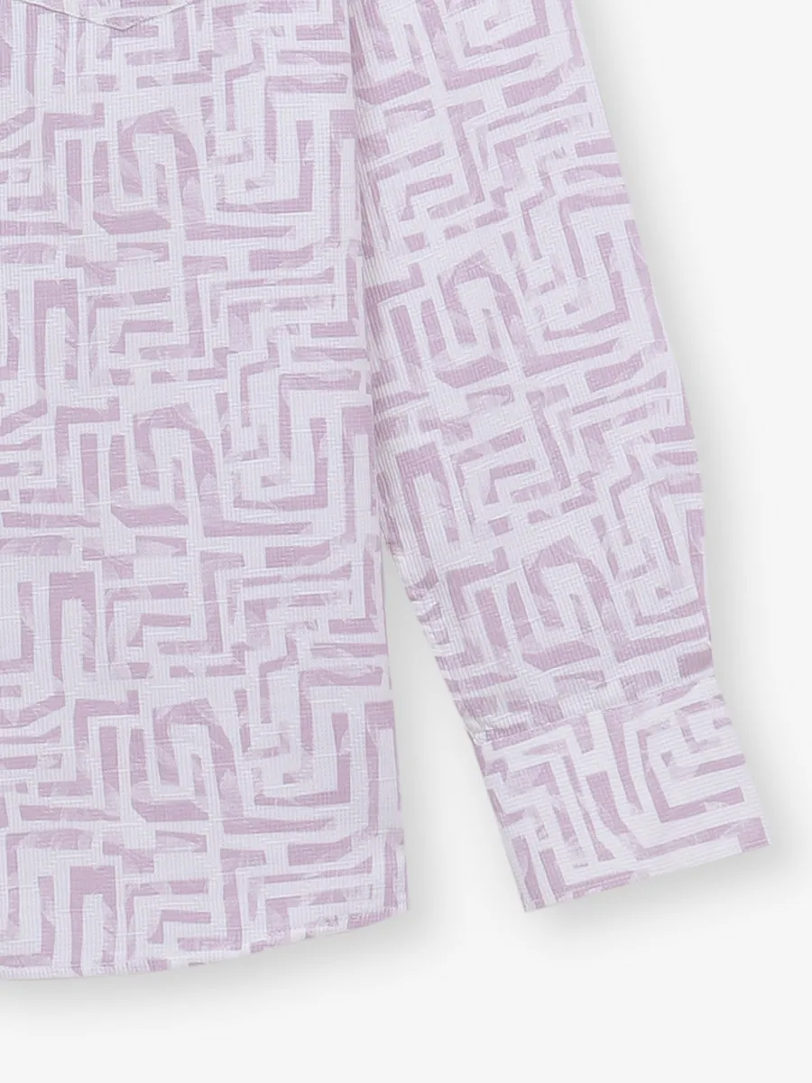 CRIMSOUNE CLUB light purple cotton shirt