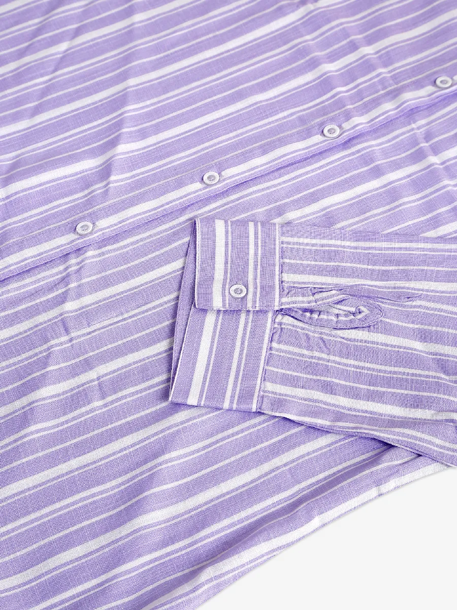 Crimsoune Club light purple stripe long shirt