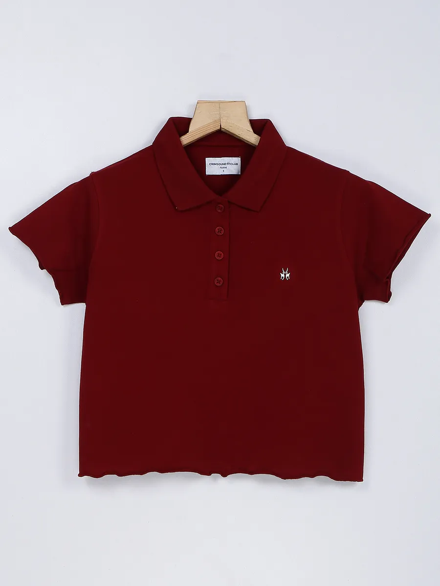 Crimsoune Club maroon cotton t shirt