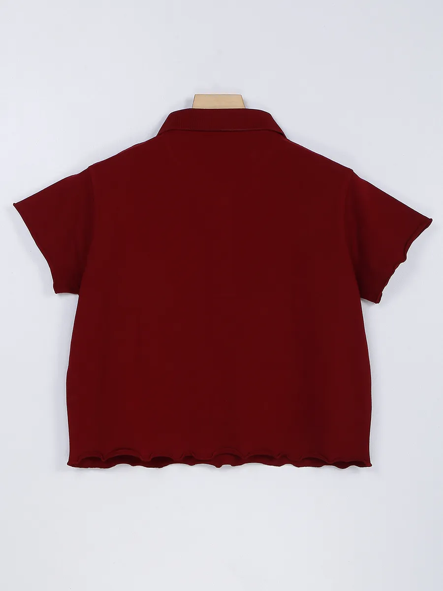 Crimsoune Club maroon cotton t shirt