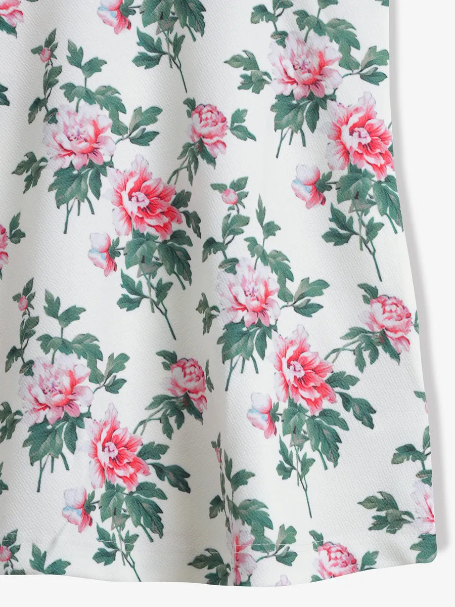 CRIMSOUNE CLUB off-white floral print dress