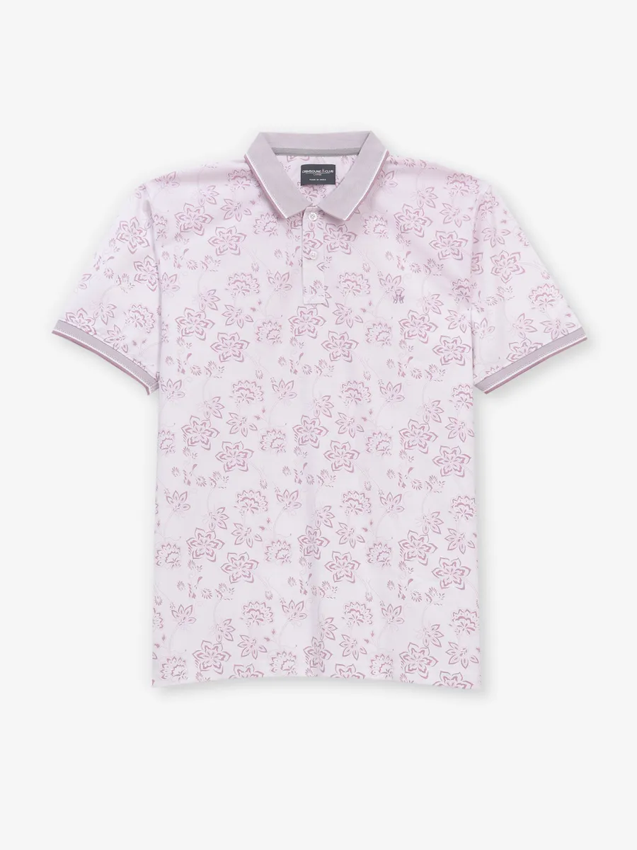 CRIMSOUNE CLUB pink printed cotton t-shirt
