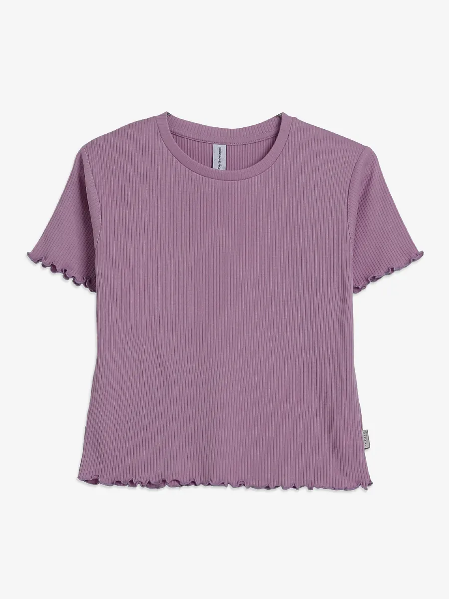 Crimsoune Club purple plain top