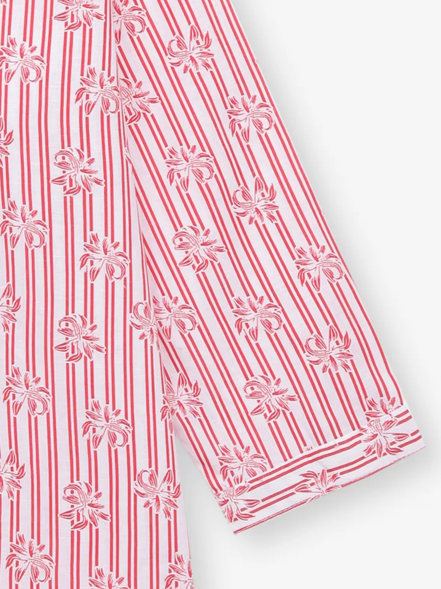 CRIMSOUNE CLUB white and red cotton top