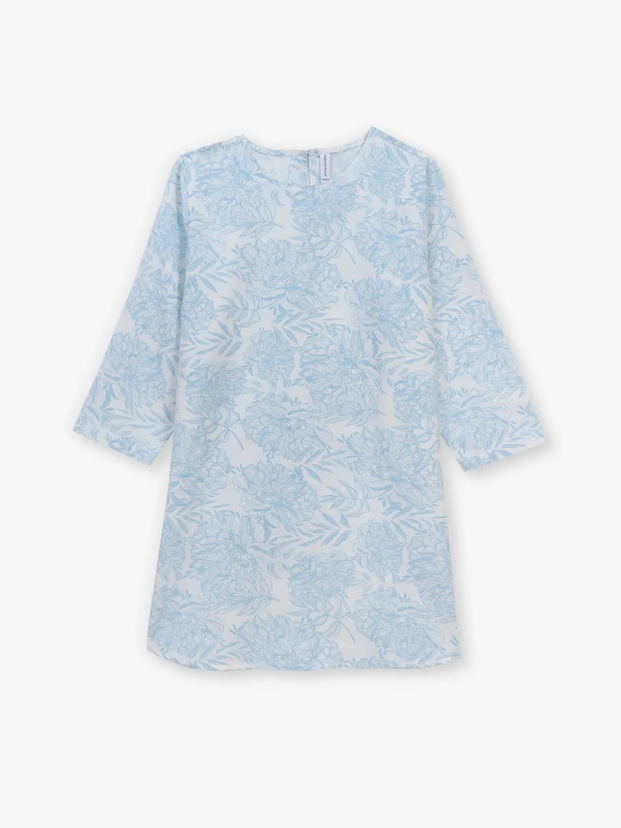 CRIMSOUNE CLUB white cotton casual printed top