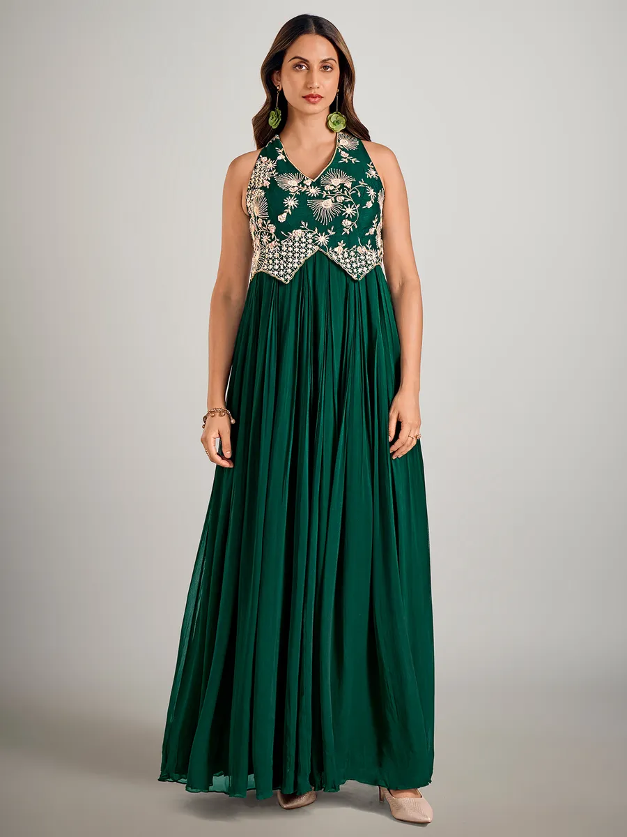 Dark green designer suit for wedding