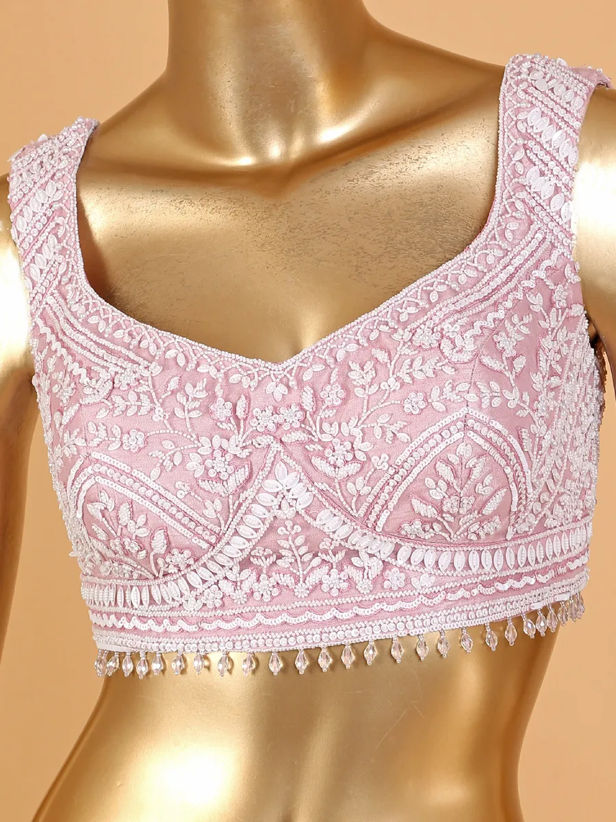 Dazzling pink georgette palazzo set