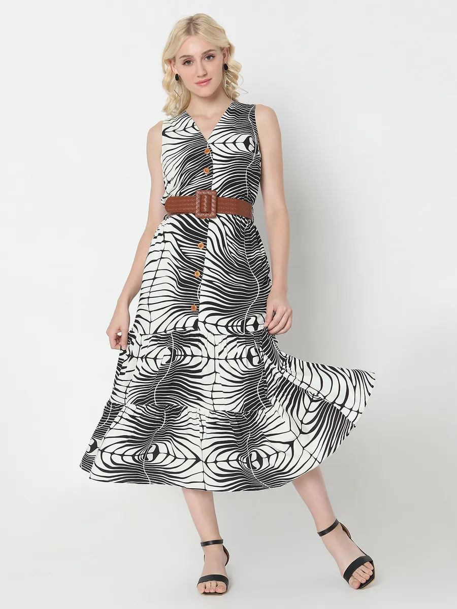 DEAL black and white printed dress
